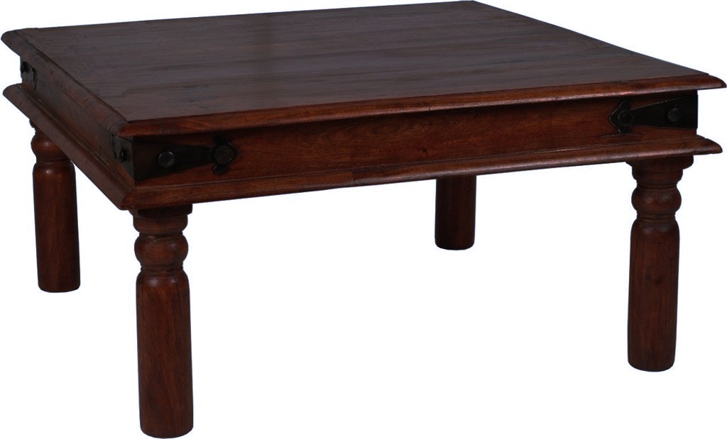 Couchtisch Colombo 45x45cm - India M&ouml;bel Massivholz Akazie Landhaus kolonial Indien Indische