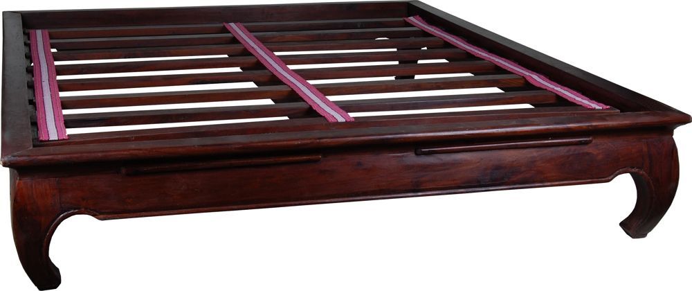 Opium Bett Colombo 180x200cm - India M&ouml;bel Massivholz Akazie Landhaus kolonial Indien Indische