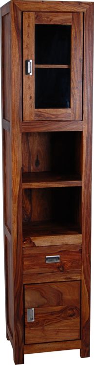 Bad Hochschrank - India M&ouml;bel Massivholz Sheesham modern Indien Indische