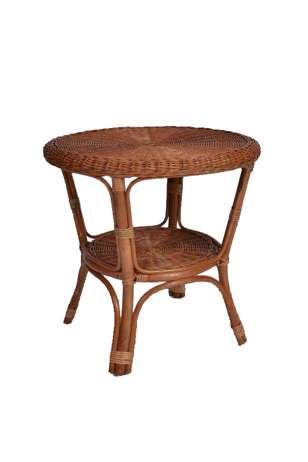Rattan Couchtisch 'Bahama' rund - Massivholz-M&ouml;bel Rattan modern