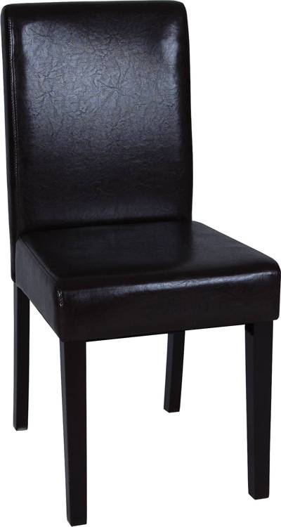 Lederstuhl schwarz - Massivholz-M&ouml;bel Textilleder modern