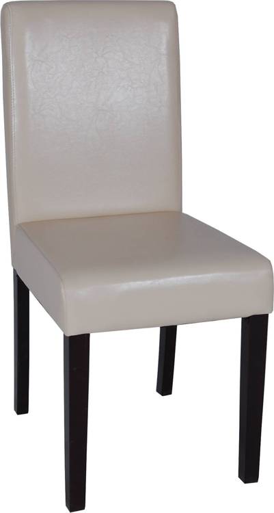 Lederstuhl beige - Massivholz-M&ouml;bel Textilleder modern