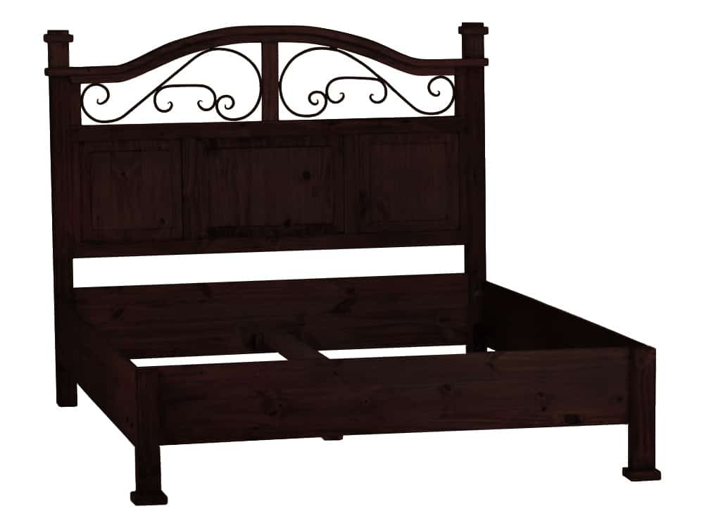 Bett Mexico Möbel Kolonialstil Massivholz Pinie Kolonialstil