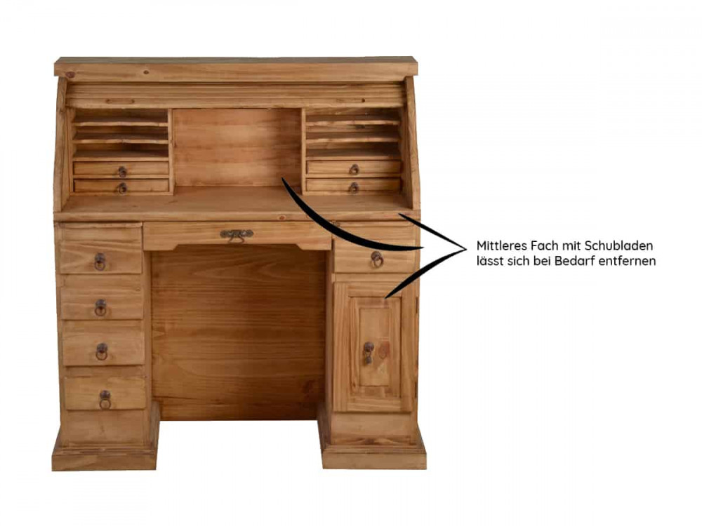 Sekretär Mexico Möbel Landhaus Massivholz Pinie Honig
