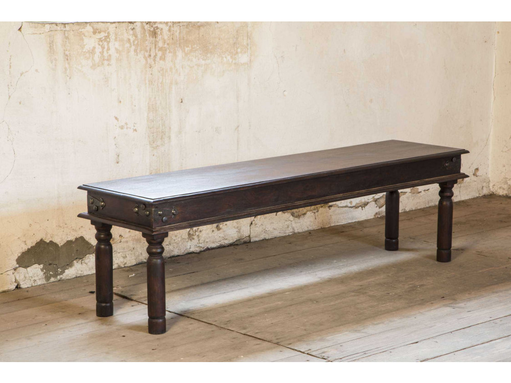 Bank Colombo Kolonialstil Pinie Walnuss