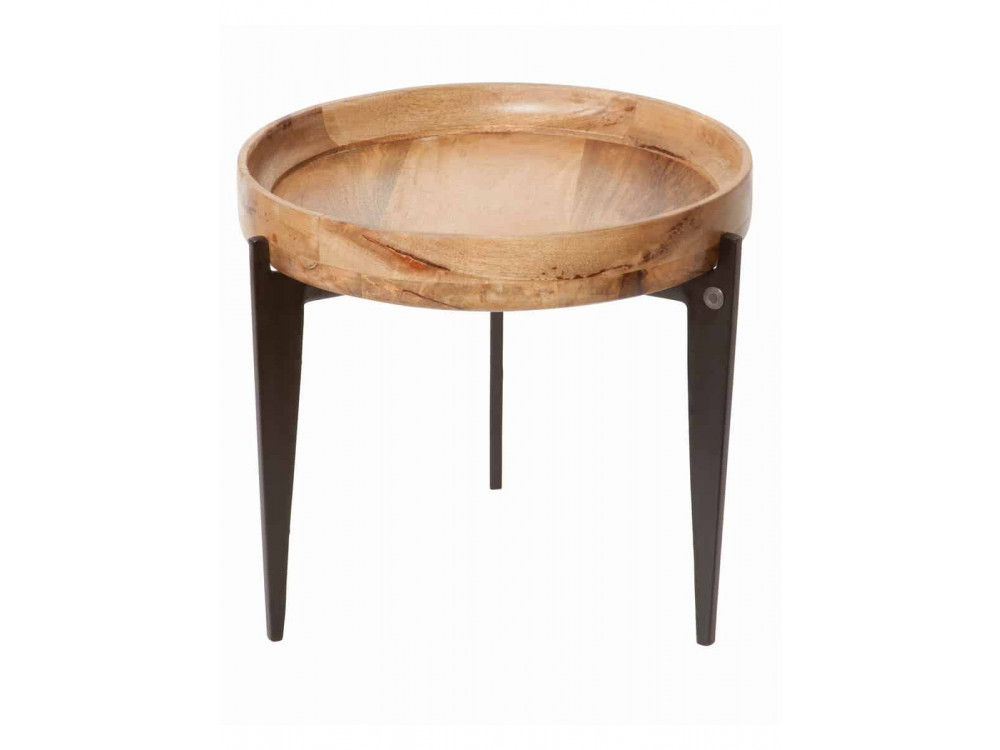 Beistelltisch Tom Tailor Modern Massivholz Metall Mango Braun