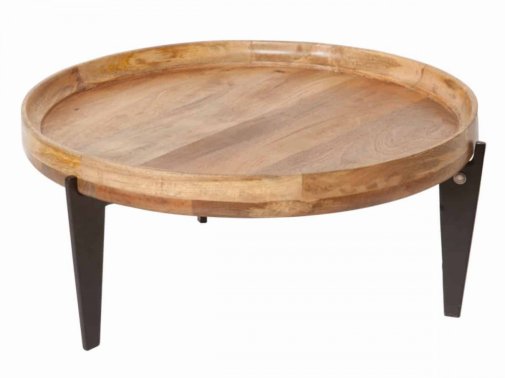 Beistelltisch Tom Tailor Modern Massivholz Metall Mango Braun