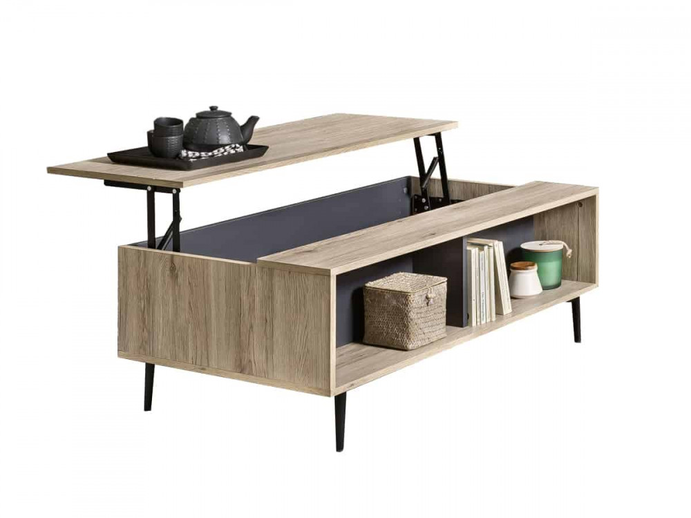 Couchtisch Benton Modern MDF Metall Braun