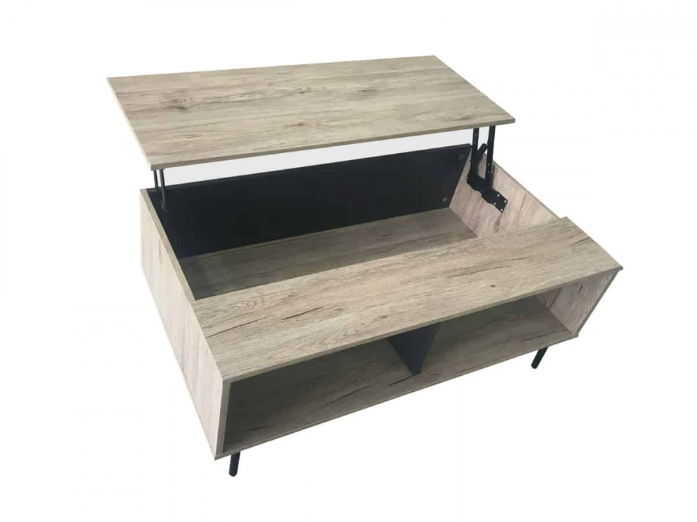 Couchtisch Benton Modern MDF Metall Braun