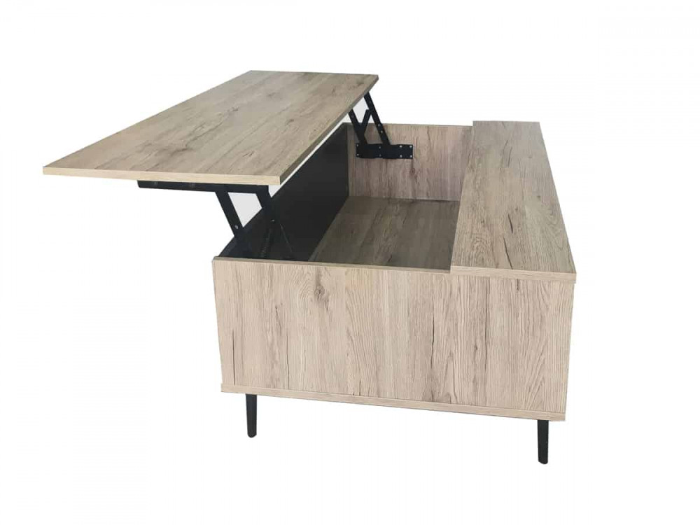Couchtisch Benton Modern MDF Metall Braun