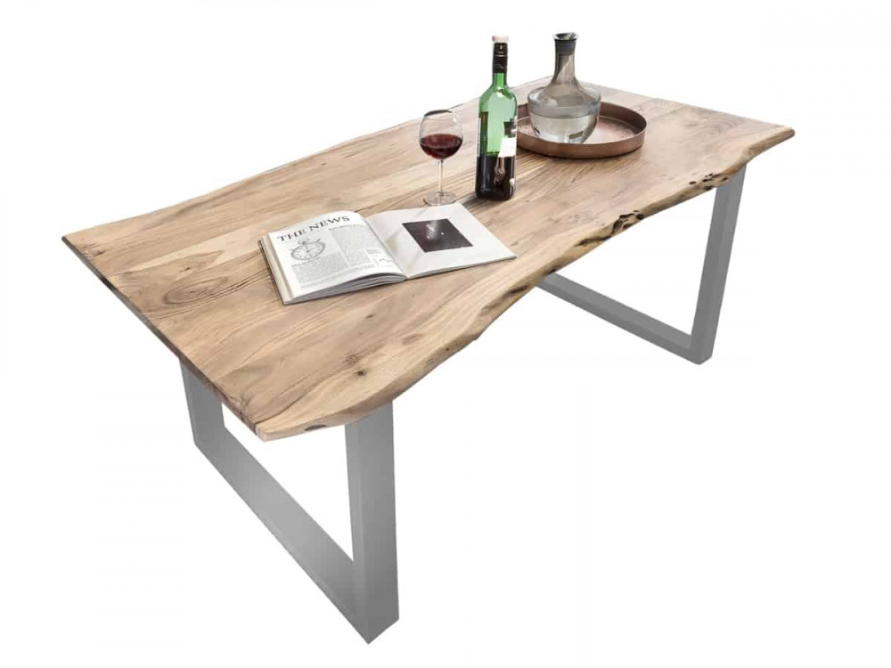 Esstisch Vanaja Modern Massivholz Metall Akazie Braun