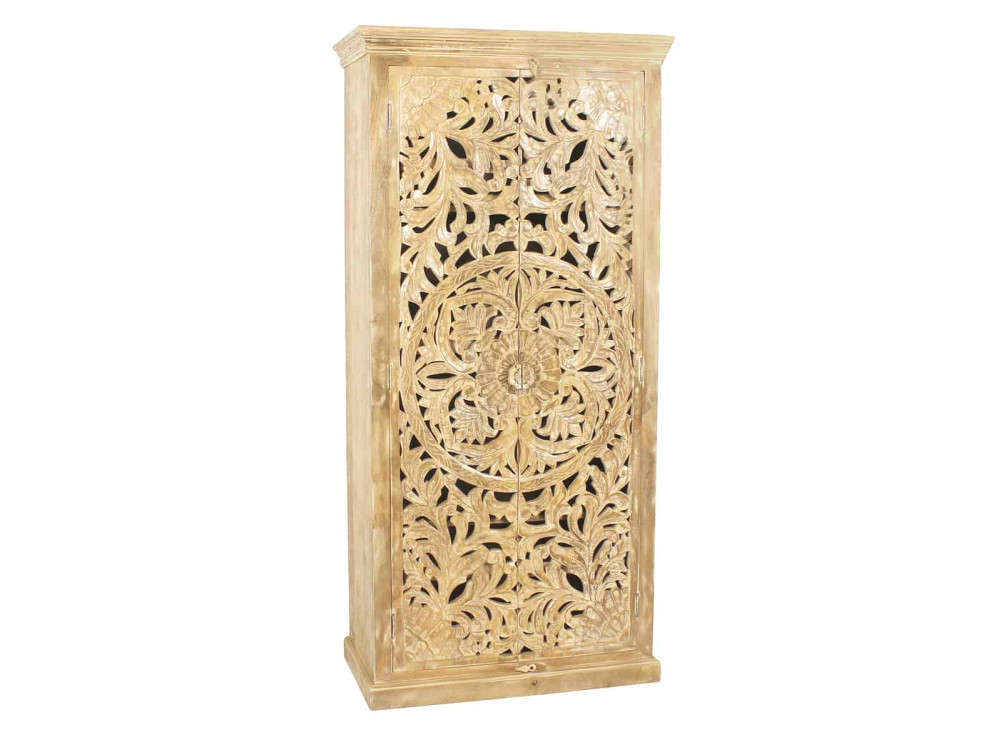 Garderobenschrank Varanasi Modern Massivholz Mango Natur