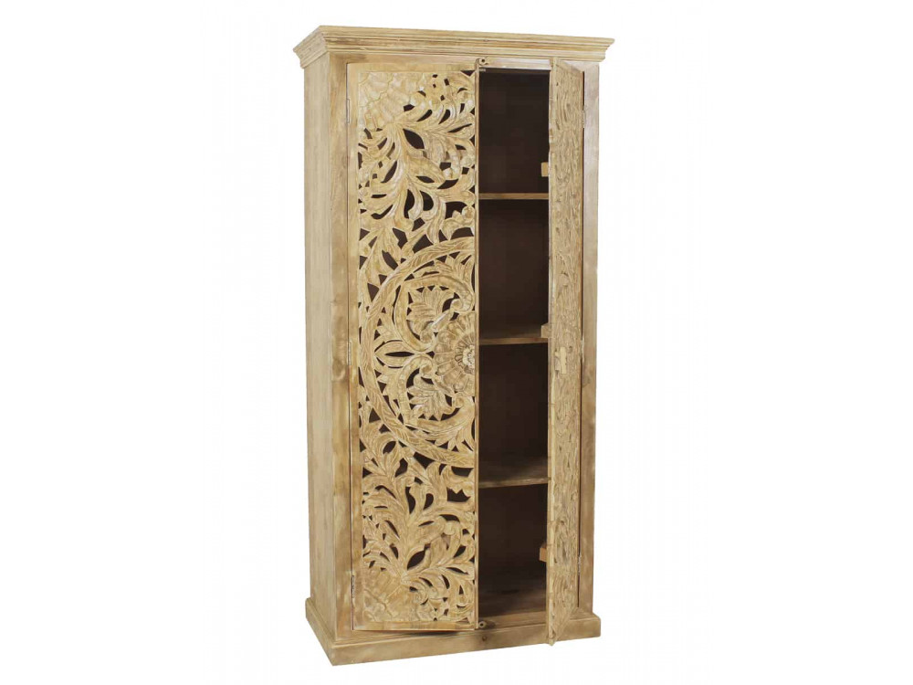 Garderobenschrank Varanasi Modern Massivholz Mango Natur