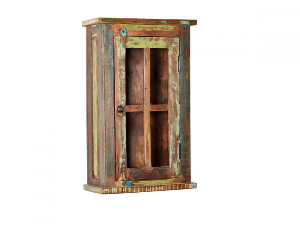 Hängeschrank  Shabby Chic Massivholz Recycletes Holz Braun