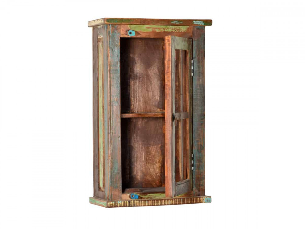 Hängeschrank  Shabby Chic Massivholz Recycletes Holz Braun