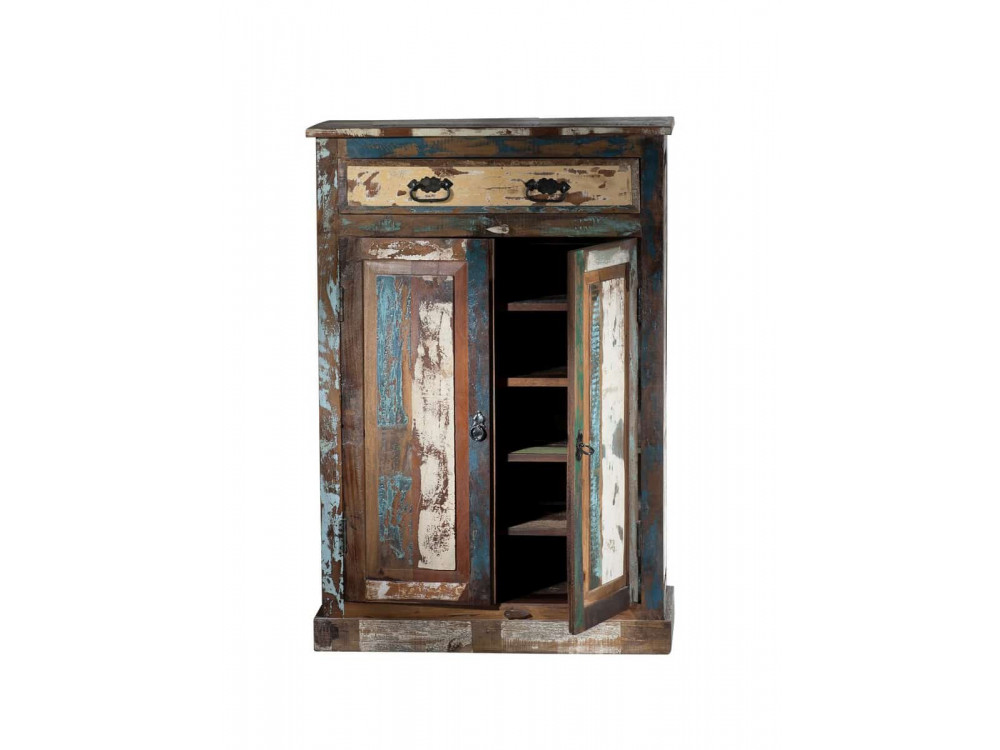 Highboard  Shabby Chic Massivholz Recycletes Holz Braun