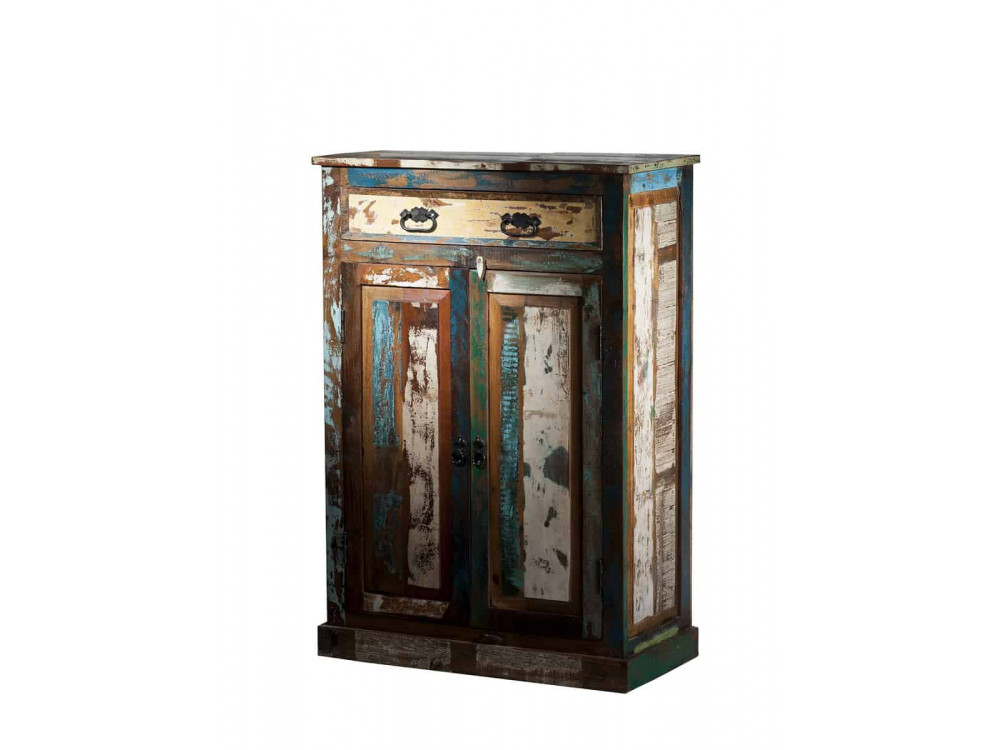 Highboard  Shabby Chic Massivholz Recycletes Holz Braun