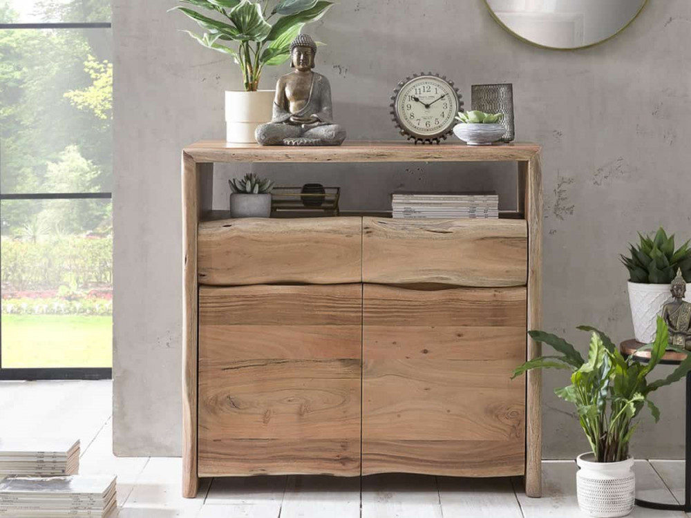 Kommode  Modern Massivholz Akazie Akazie natur