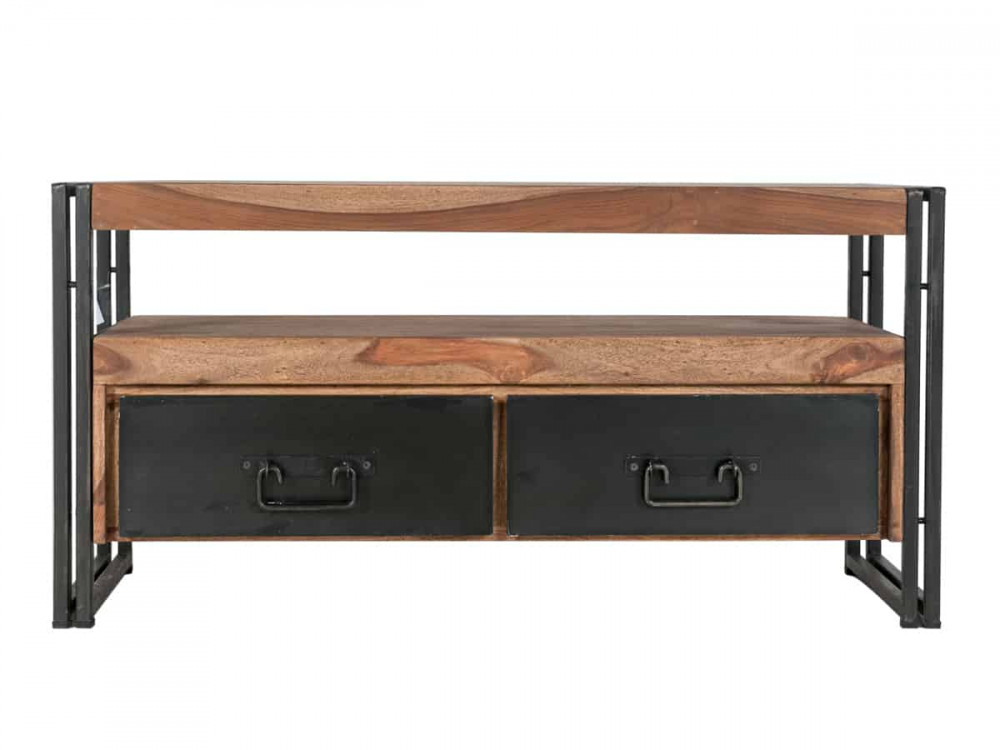 Lowboard Madras Modern Massivholz Metall Akazie Braun