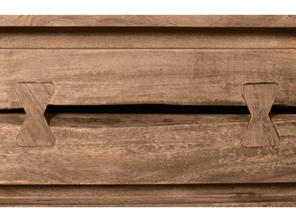 Lowboard  Modern Massivholz Metall Akazie Akazie natur