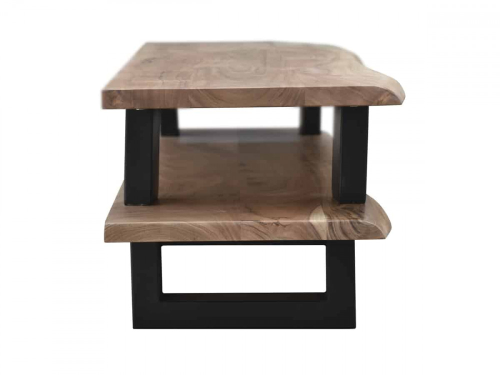 Lowboard  Modern Massivholz Metall Akazie Akazie natur