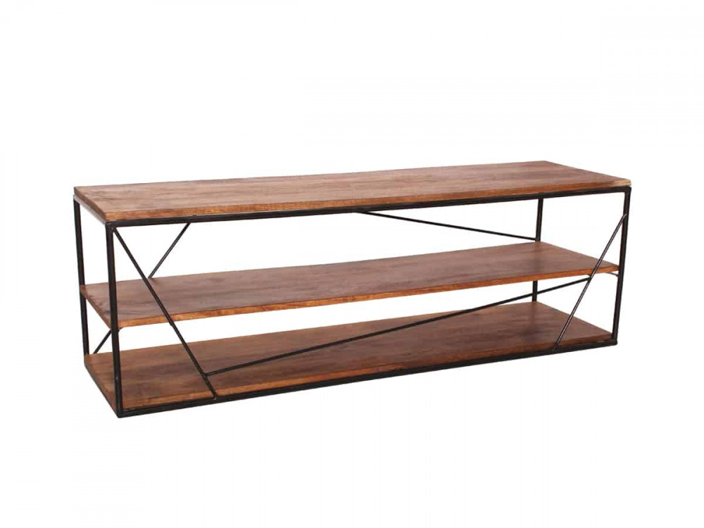 Lowboard Tom Tailor Modern Massivholz Metall Mango Braun