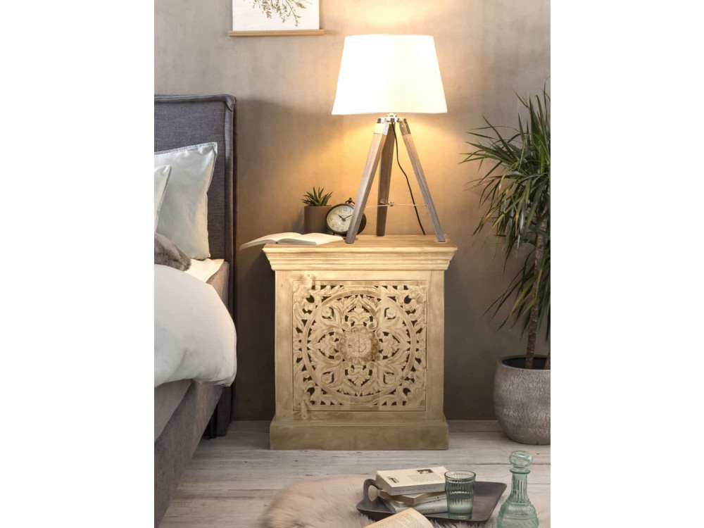 Nachttisch Varanasi Modern Mango Natur