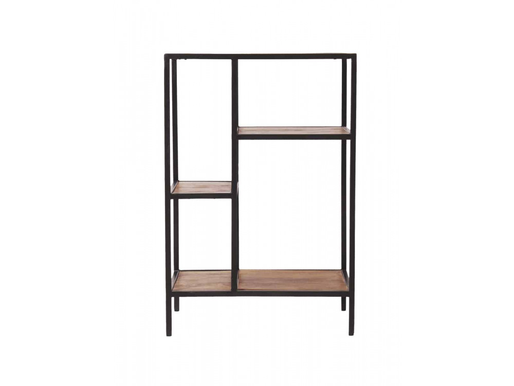 Regal Madras Modern Massivholz Metall Mango Braun