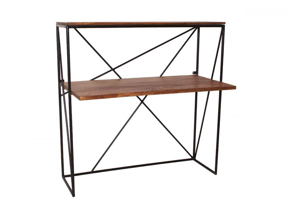 Schreibtisch Tom Tailor Modern Massivholz Metall Mango Braun