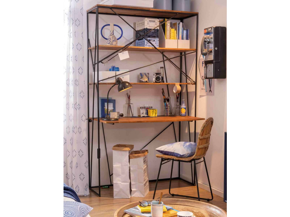 Schreibtisch Tom Tailor Modern Massivholz Metall Mango Braun