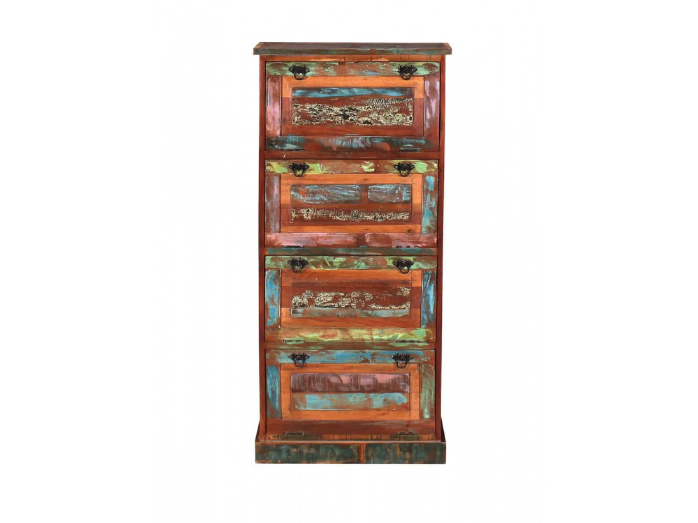 Schuhschrank Seaside Shabby Chic Recycletes Holz Braun