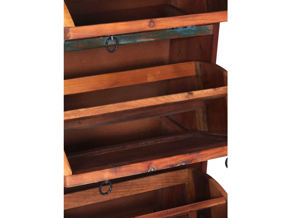 Schuhschrank Seaside Shabby Chic Recycletes Holz Braun