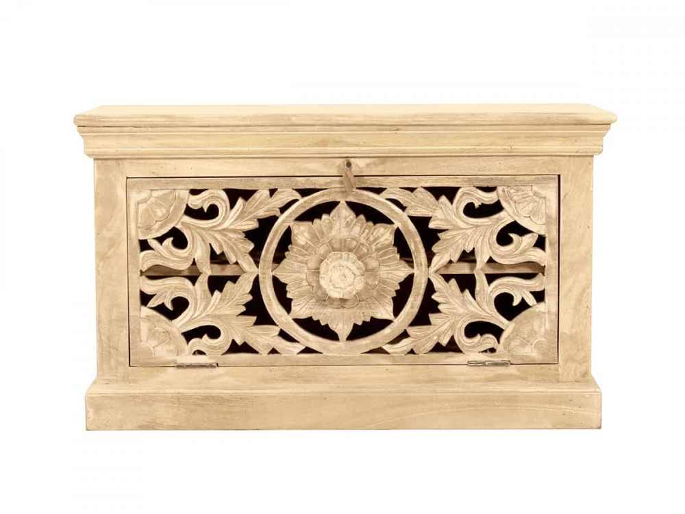 Schuhschrank Varanasi Modern Massivholz Mango Natur