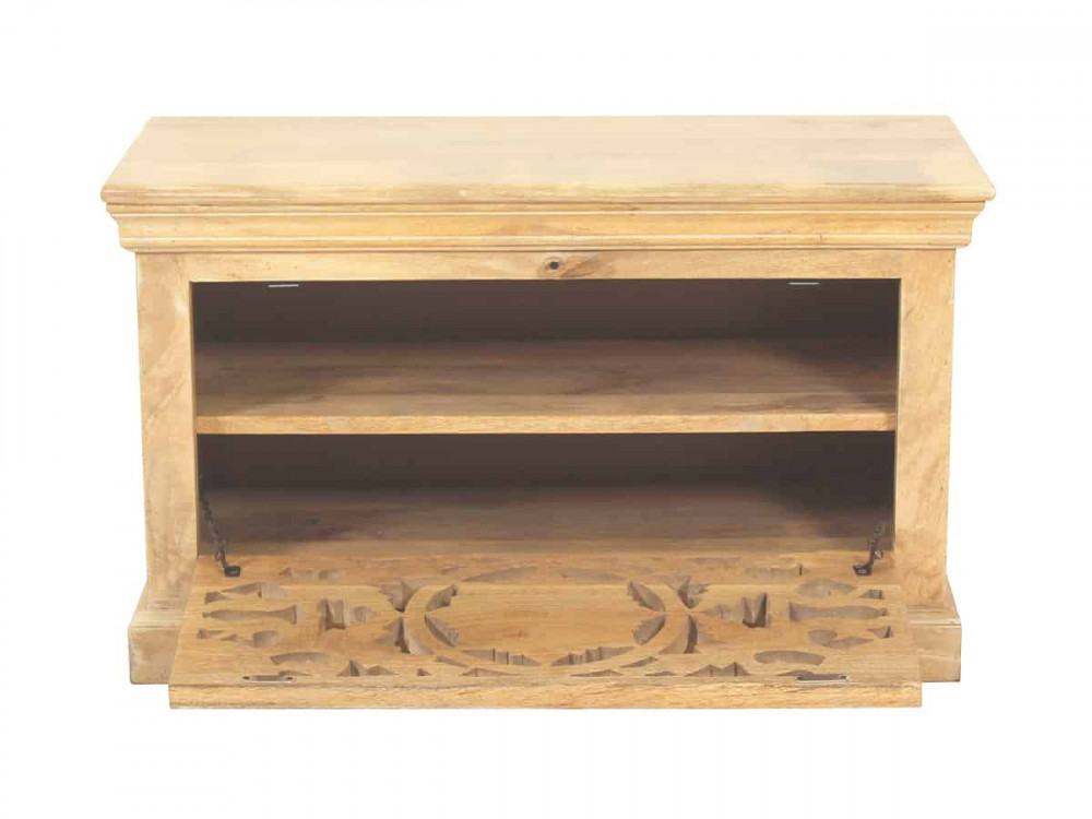 Schuhschrank Varanasi Modern Massivholz Mango Natur