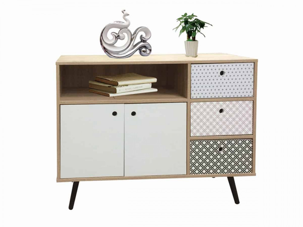 Sideboard Benton Modern MDF Metall Braun