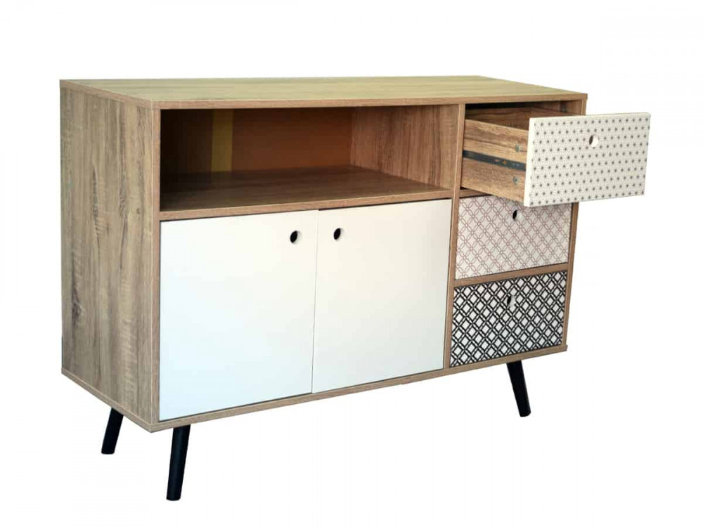 Sideboard Benton Modern MDF Metall Braun