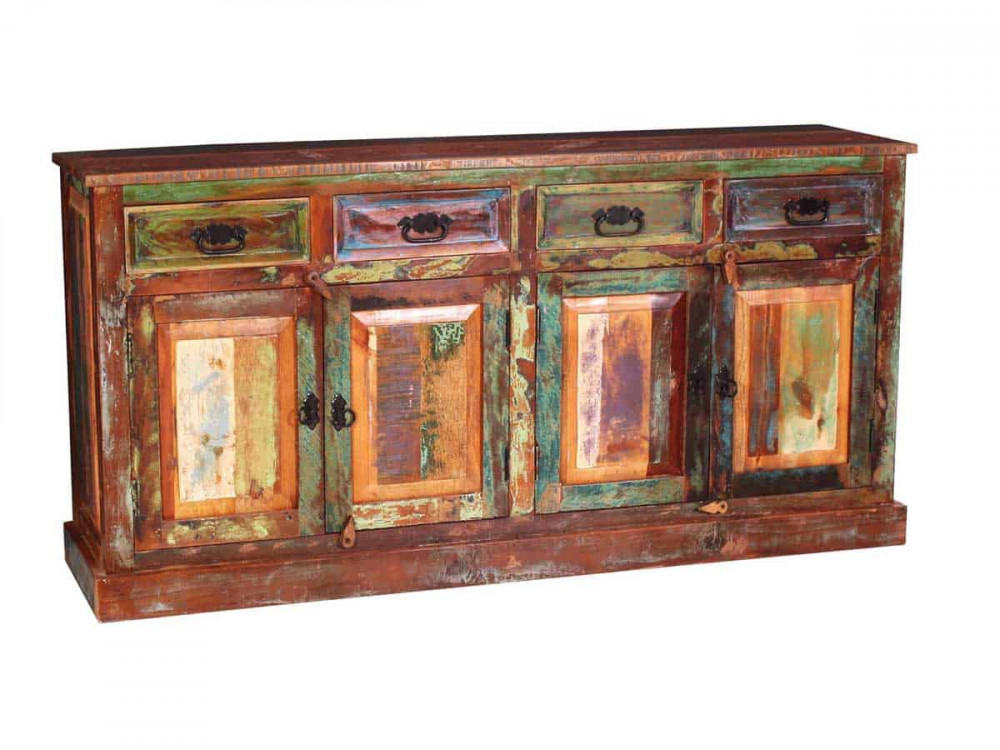 Sideboard  Shabby Chic Massivholz Recycletes Holz Braun
