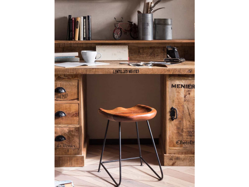 Sitzhocker Westend Modern Akazie Akazie natur