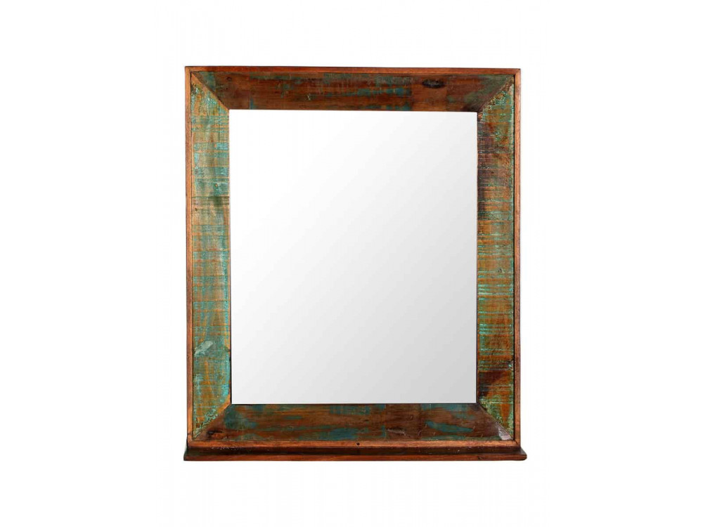 Spiegel  Shabby Chic Massivholz Recycletes Holz Braun