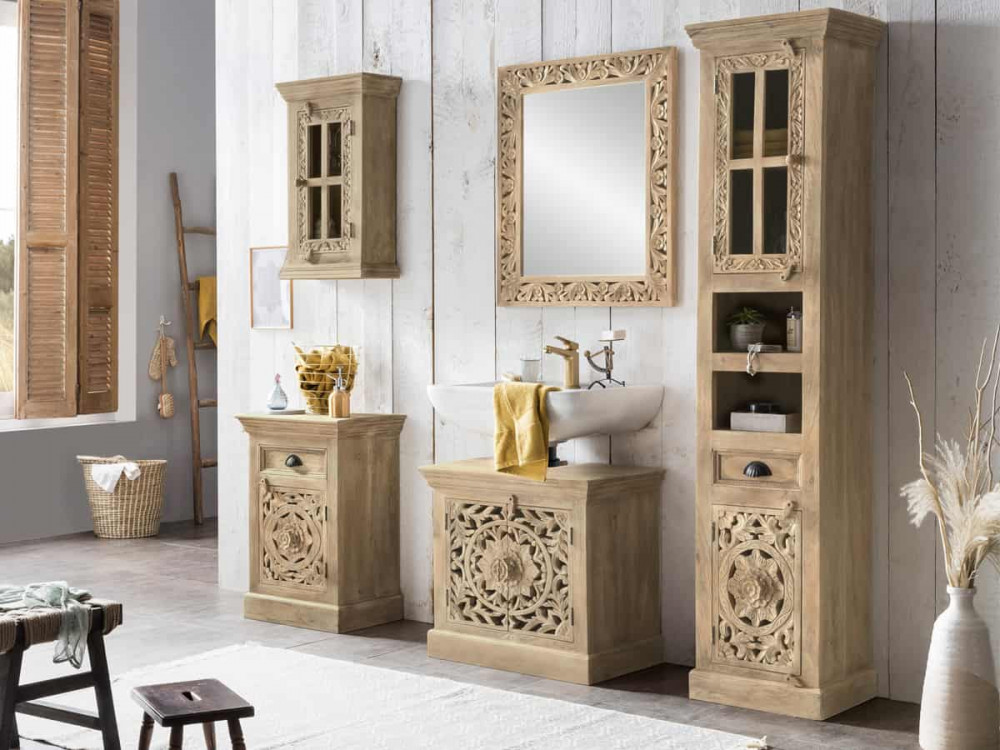 Unterschrank Varanasi Modern Massivholz Mango Natur
