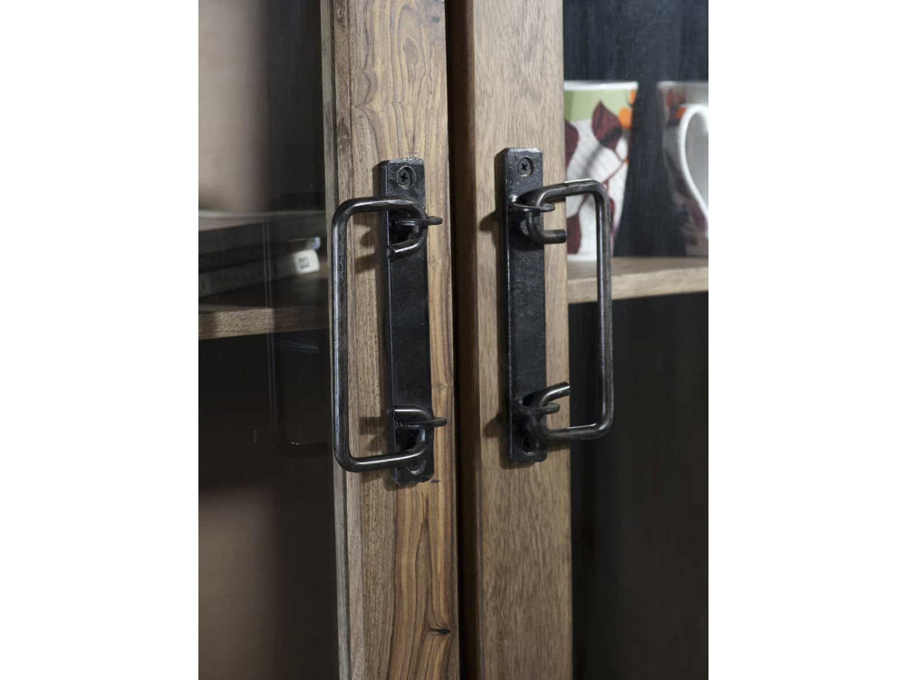 Vitrine Madras Modern Sheesham Braun