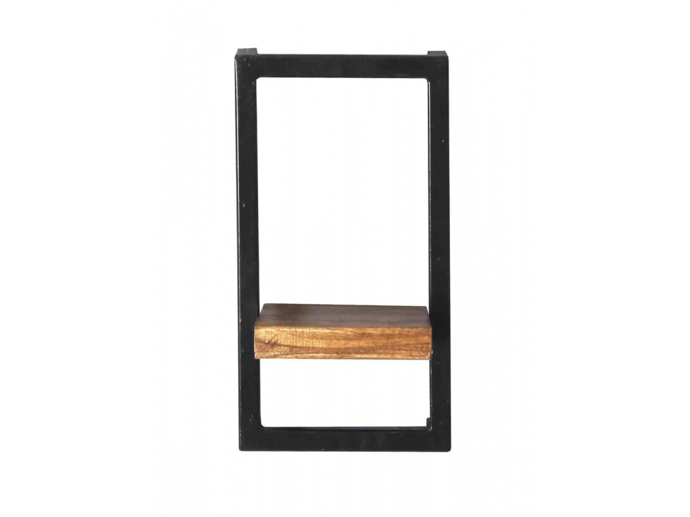 Wandregal Madras Modern Massivholz Metall Akazie Braun