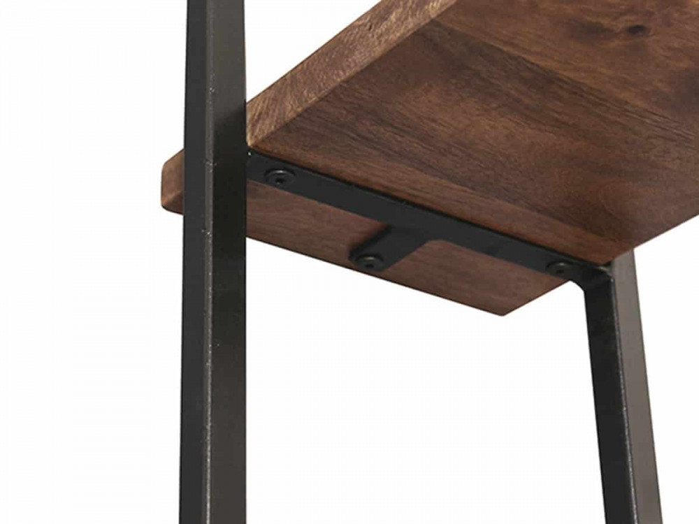 Wandregal Madras Modern Massivholz Metall Mango Braun