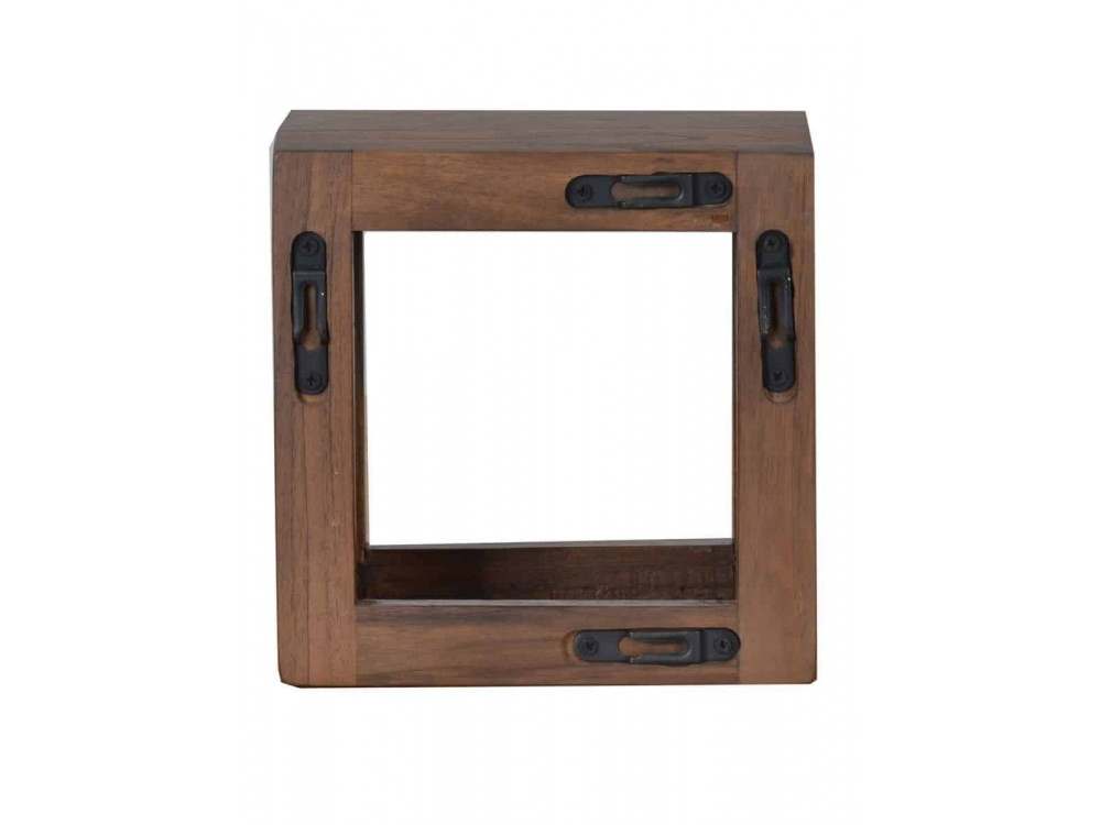 Wandregal Tamesi Modern Teak Dunkelbraun