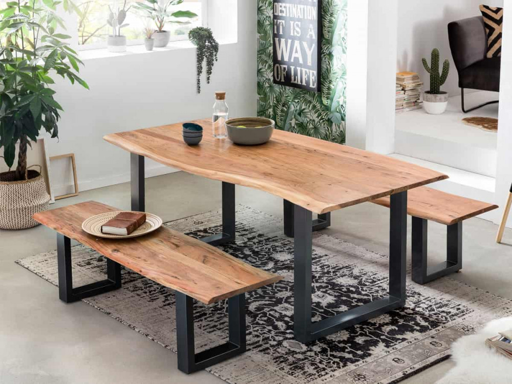 Esstisch Vanaja Modern Akazie Akazie natur