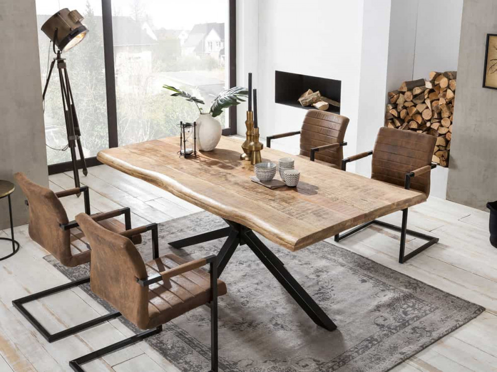 Esstisch Vanaja Modern Mango Dunkelbraun