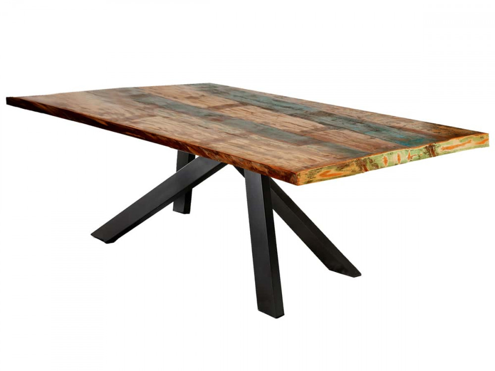 Esstisch Vanaja Modern Recycletes Holz Bunt