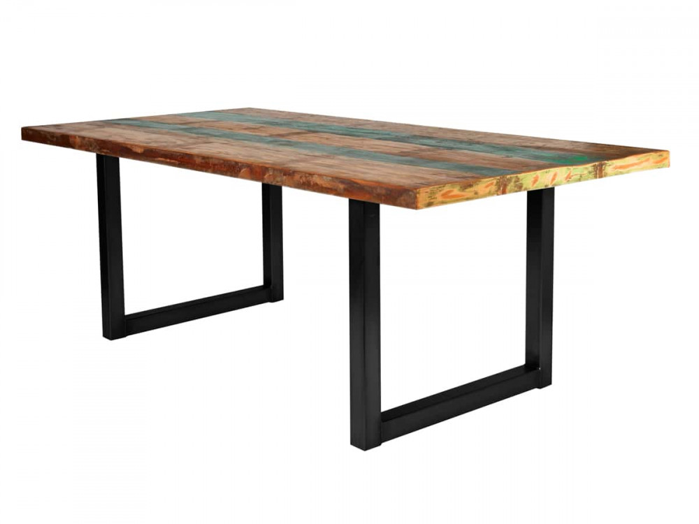 Esstisch Vanaja Modern Recycletes Holz Dunkelbraun