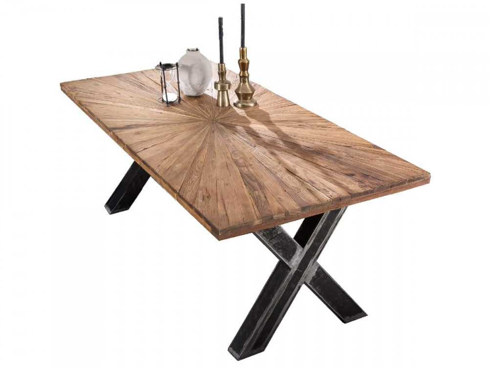 Esstisch Vanaja Modern Teak Dunkelbraun