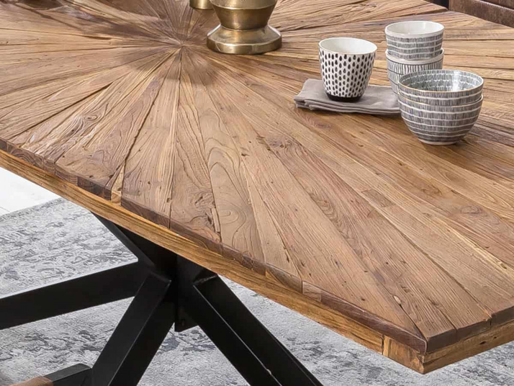 Esstisch Vanaja Modern Teak Dunkelbraun